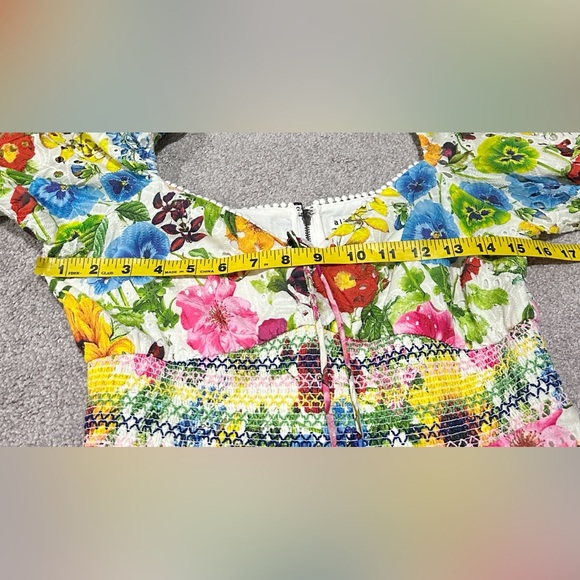 Alice + Olivia Crawford Sweetheart Floral Mini Dress Size 6 - Picture 12 of 14